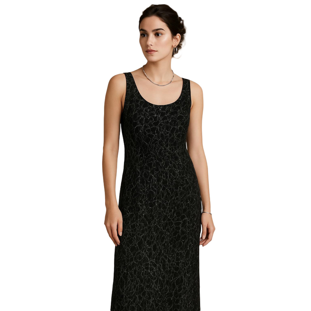 Aritzia BABATON Party Dress /Sparkle/Black Silk Maxi Lined Size Medium